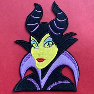 DISNEY LARGE MALEFICENT VILLAIN EMBROIDERED APPLIQUÉ PATCH SEW OR IRON ON - Picture 1 of 1