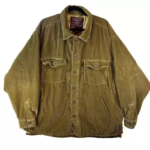 Vintage Abercrombie Fitch Cord Jacke Gr. XL braun schwer gesteppt gefüttert, Taschen - Bild 1 von 19