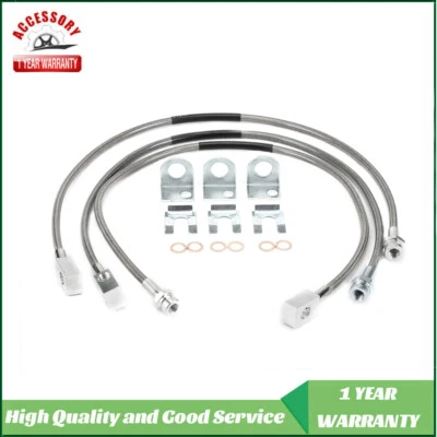 Líneas de freno de acero inoxidable para Jeep Wrangler TJ Unlimited Cherokee XJ 1984-2001 Foto 1 de 4