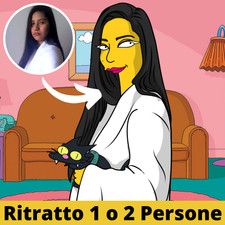Ritratto Digitale Giallo Personalizzato da Foto Fantastica Idea Regalo Simpson