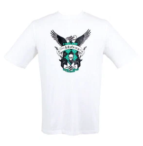 Macmahone Skull Men's Bike Tee Top Sports T-shirt in White color XL size - Foto 1 di 8