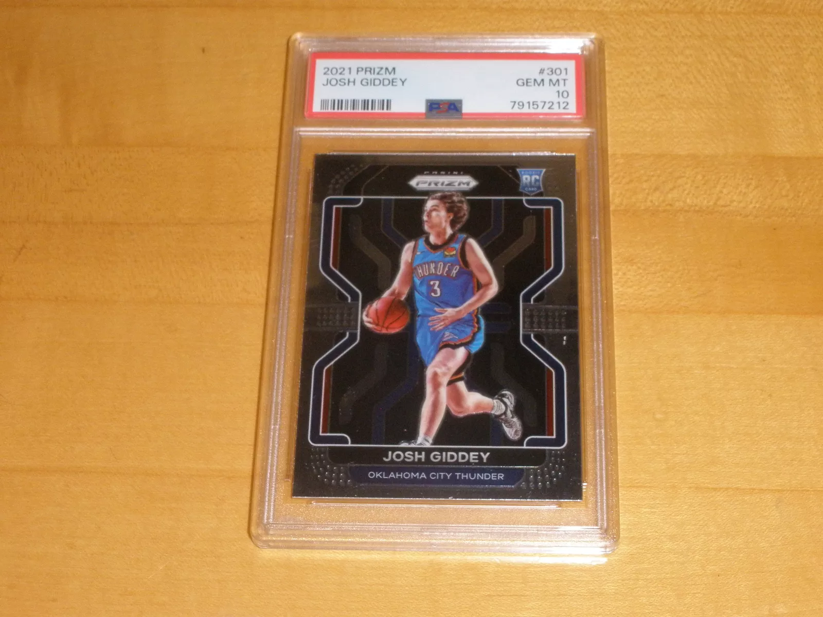 2021 Prizm #301 Josh Giddey RC PSA 10