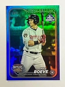 2024 Topps Pro Debut Blue Foil Mike Boeve 109/150 Wisconsin Timber Rattlers - Picture 1 of 2