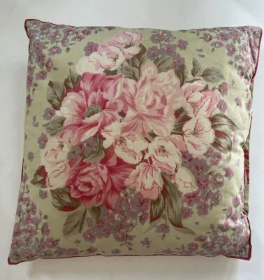 FUNDA DE ALMOHADA CUADRADA REVERSIBLE APRIL CORNELL Shabby Chic FLORES 14” Foto 1 de 4