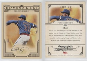 2008 Donruss Threads Diamond Kings Gold /100 Fergie Jenkins #DK-35 HOF
