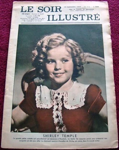 RARE SHIRLEY TEMPLE COVER Le Soir Illust. (9/18/37) movies A. Faye A. Neagle - Foto 1 di 4