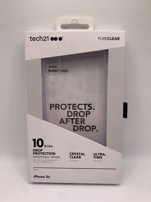 iPhone XR Tech21 Pure Clear Non-Slip Impact Case - Image 1 of 3