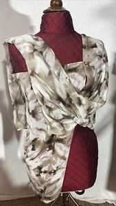 Calvin Klein Latte/Ivory Rectangle 74x28" Scarf Shawl Wrap NWT RN# 54163 - Picture 1 of 14