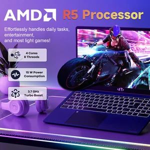 NIMO 15.6 Laptop AMD Ryzen 5, 32GB RAM 1TB SSD Fingerprint Backlit KB Win 11 - Picture 1 of 7