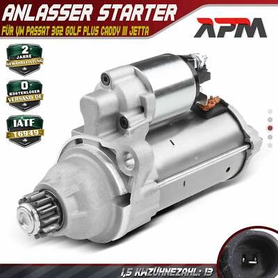 Avviatore Starter 1,5 KW Per VW Passat 3G2 Golf Plus Caddy III Jetta III Polo - Immagine 1 di 4