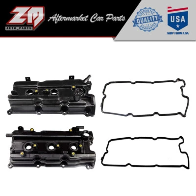 Juego de par de cubiertas de válvula con juntas para 02-09 Nissan Altima Máxima Murano Quest I35 Foto 1 de 4