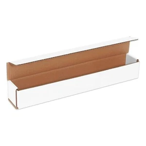 50 15" x 2" x 2" White Corrugated Mailers Tuck Flap Boxes Free Ship - Picture 1 of 2