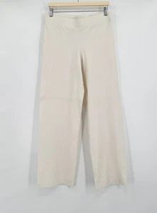 Eileen Fisher Petite Womens Ivory Crepe Straight Leg Pull On Pants Sz PM - Picture 1 of 6