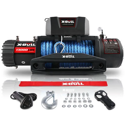 X-BULL Electric Winch 12V 13000LBS  Synthetic Rope Towing Trailer Truck Off-road Foto 1 de 4