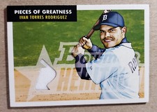 2007 Bowman Heritage Ivan Rodriguez Game Used Jersey Relic Detroit Tigers