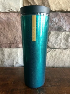 Starbucks 2013 Metallic Emerald Green Textured 16oz Plastic Tumbler NEU - Bild 1 von 8