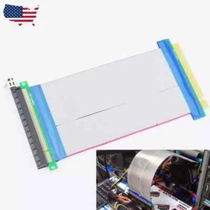 PCIE PCI-Express 16x-16x Riser Extension Card Ribbon Extender Cable Powered NEW - Zdjęcie 1 z 1