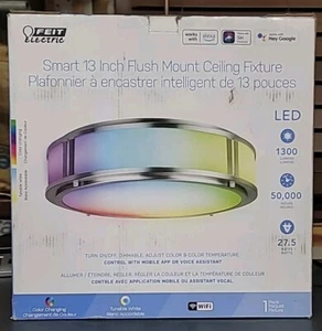 Feit Electric 3011362 5.5 x 14.6 x 14.6 in. Nickel Ceiling Fixture - Picture 1 of 3