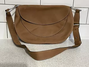 GIANNI CHIARINI FIRENZE TAN NUBUCK LEATHER MEDIUM HOBO SLOUCH BAG ITALY ITALIAN - Picture 1 of 9