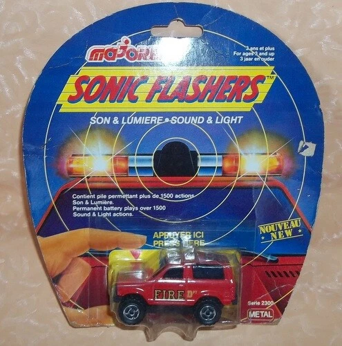 Majorette Sonic Flashers 4x4 Rally Ford Bronco lampeggiante luce e suono su b...