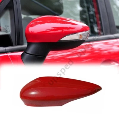 Cubierta roja de la tapa del espejo retrovisor izquierdo del lado del conductor del coche para Ford Fiesta 2009-2017 nueva Foto 1 de 4