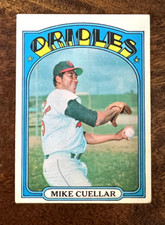 1972 Topps Mike Cuellar, #70, Baltimore Orioles