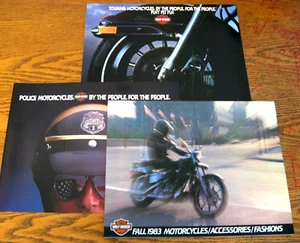 1983 Harley Davidson Brochure Lot (3) Electra Tour Glide Police FLT - Picture 1 of 12