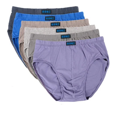  5pcs Mens Plus Size Briefs Underwear Cotton Underpants L-8XL Random Color - Image 1 of 4