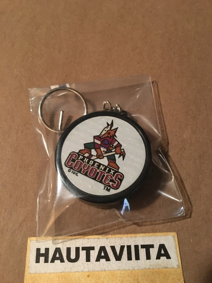 Phoenix Coyotes Hockey Keychain Puck 1996 - NHL Official Liscence - Image 1 of 2