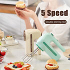 Hand Mixer Electric Cordless Hand Mixer 5 Speed For Whipping Mixing Cookie Cakes