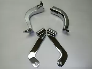 Harley-Davidson 1996-07 Chrome Rider Footboard Supports Mounts 47398-04 - Picture 1 of 4