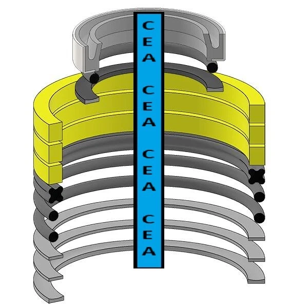 Kit de sellado de cilindro hidráulico 386693R92 para equipos de cosechadora IH International Foto 1 de 1