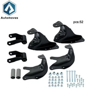 Grillete de soporte de suspensión de resorte de hoja trasera izquierda y derecha para Ford F250 F350 1983-97 - Imagen 1 de 13