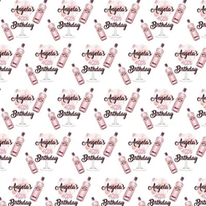 GORDONS PERSONALIZADOS GINEBRA ROSA FELIZ CUMPLEAÑOS NOMBRE REGALO ENVOLTURA REGALO PAPEL - Imagen 1 de 1