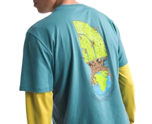 The North Face Men's Algae Blue Crown Shyness Crew Neck Tee Shirt Size M NEW - Picture 1 of 11