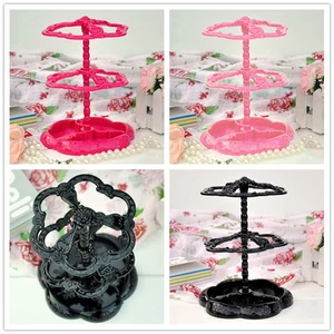 BLACK PINK BAROQUE-STYLE EARRING JEWELLERY DISPLAY HOLDER STAND NECKLACE RINGS - Picture 1 of 3