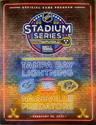 2022 NHL STADIUM SERIES GAME PROGRAM TAMPA BAY LIGHTNING NASHVILLE PREDATORS - Image 1 of 3