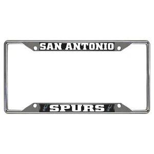 New NBA San Antonio Spurs Car Truck Chrome Metal License Plate Frame - Picture 1 of 2