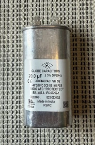 NEW 20.0 uF ±5% 50/60Hz 370/440 VAC Single Motor Oval Run Capacitor OPEN BOX - Picture 1 of 10