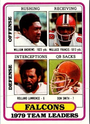 1980 Topps William Andrews/Wallace Francis/Rolland Lawrence/Don Smith - Image 1 of 2