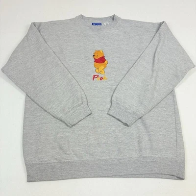 Sudadera Vintage Años 90 Winnie The Pooh Bordada Cuello Redondo Talla L PEQUEÑO DEFECTO Foto 1 de 4