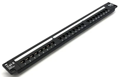 Tripp Lite Eaton N252-024 Patch Panel 24-Port 1U Rack-Mount RJ45 CAT6 110 - Image 1 of 4