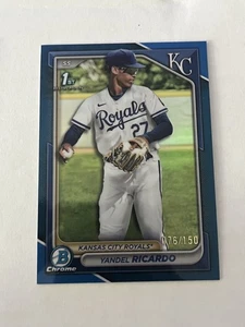 Bowman Chrome Yandel Ricardo Blue #/150 Kansas City Royals 2024  - Imagen 1 de 2