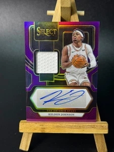 2023-24 Panini Select Memorabilia Purple Prizm 23/49 Keldon Johnson AM-KEL Auto - Picture 1 of 2