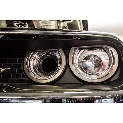 Faro envolvente con LED amarillo para Dodge Challenger 2015-2017 [cepillado] Foto 1 de 4