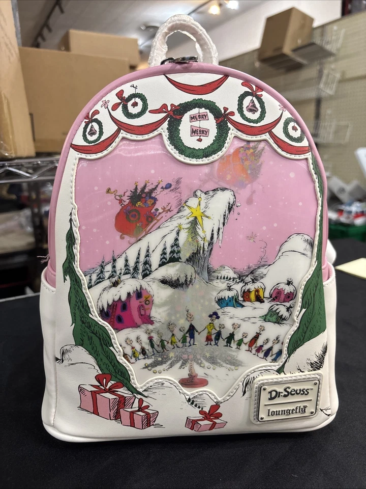 Loungefly Dr Seuss Lenticular Scene Mini Backpack Pink/White/Multi -