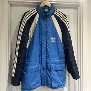Adidas Años 80 De Colección Cortavientos Fútbol Chaqueta Banco Abrigo Azul Hombre Ciudad Talla 38 - Imagen 1 de 11