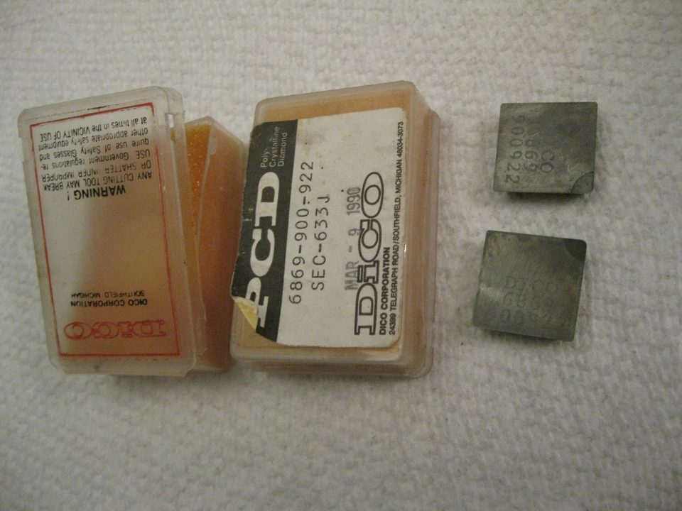 DiCO 6869-900-922 SEC-633J Lote de 2 Insertos Punta Diamante Foto 1 de 1