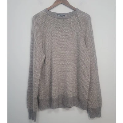 J. Crew Mercantile Sweater Mens L Lambswool Blend Raglan Knit Crewneck Brown - Image 1 of 4