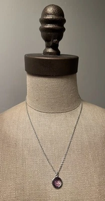 Nuevo Catálogo Sundance Colgante de Amatista Púrpura Facetado Redondo Plata de Ley Foto 1 de 4